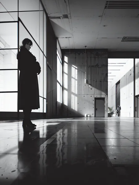 modern building concrete, windows, design, light and shadow, photorealistic, 185mm f/1. 4 iso 100, cinematic 8k, cinematic hbo, crisp quality and light reflections, backlighting, colorgrading, post-processing, (Masterpiece:1.3)<lora:Blame!:1>