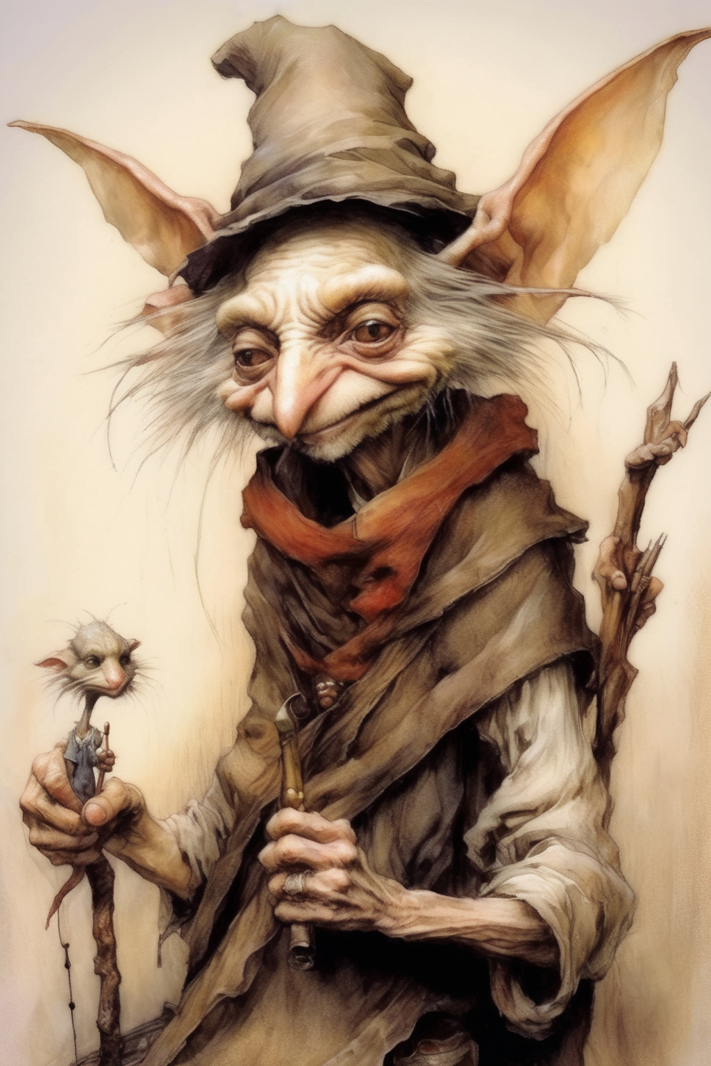 <lora:Jean-Baptiste Monge Style:1>Jean-Baptiste Monge Style - Lovely portrait art, Fusion between Brian Froud and Jean-Baptiste monge
