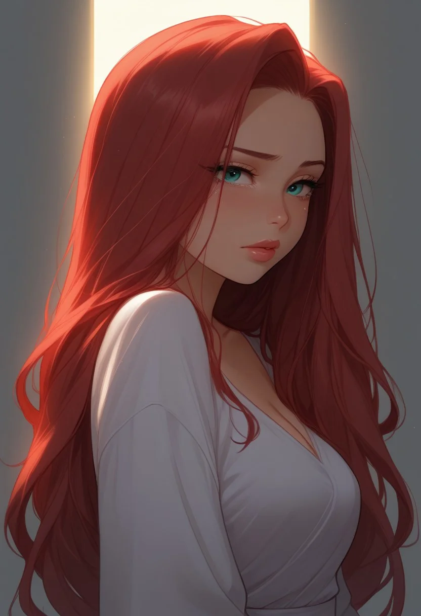 score_9, score_8_up, score_7_up, source_anime, solo, adorable chibi Jessica Rabbit, sad, crying, tears, partial body, close face view, (long legs, long arms:1.4), (indirect lighting, dynamic lighting:1.4), simple background, (detailed image, high resolution, 5k resolution:1.0), (Looney toons art style, las lindas Art Style:1.2)