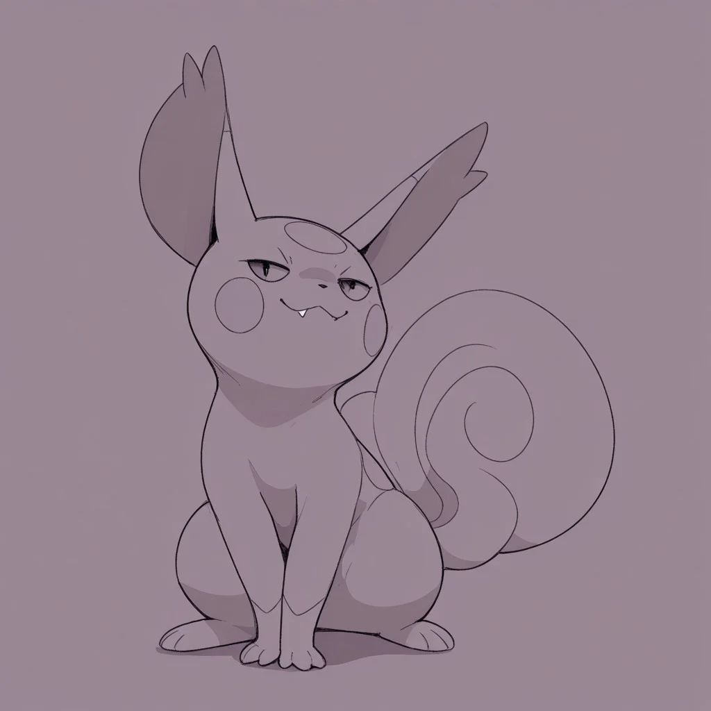1ns0m14cOvrld,
pokemon (creature), ((feral)), 1girl, solo, furry, fliwirrel_(insomniacovrlrd), female feral, >:3, simple background, turning back