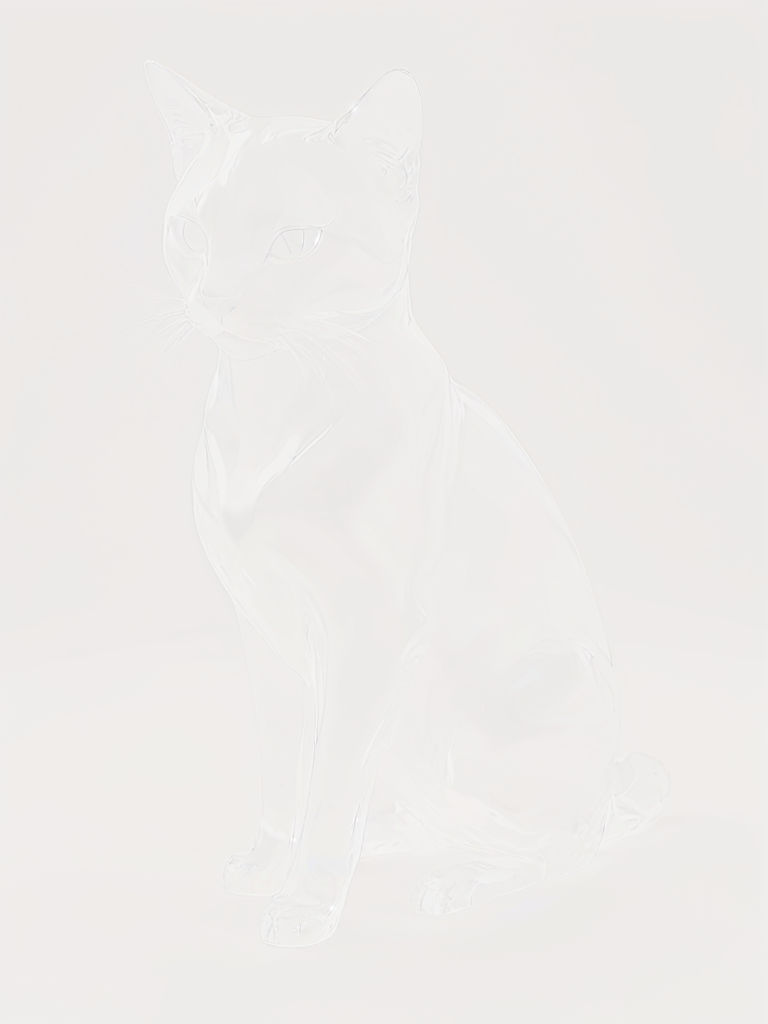 almstinv, invisible silhouette of a crystal cat, <lora:- SDXL - almstinv_almost_inv_V1.0:.9>