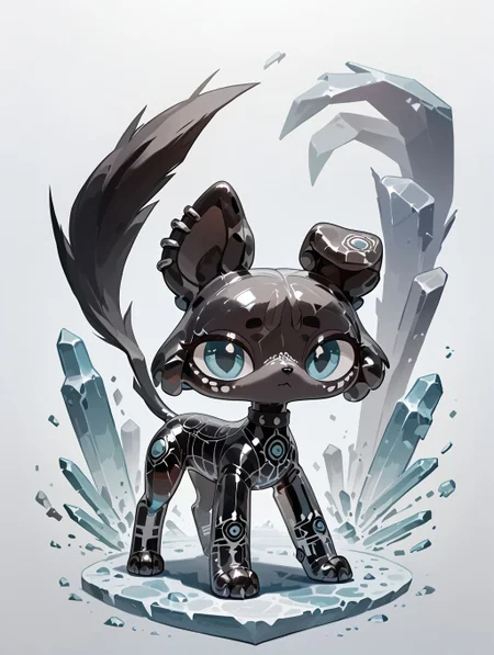score_9_up, score_8_up, custom lps, littlest_pet_shops, <lora:LPS-000009:0.6>, all fours, solo, feral female, see-through canid, dog, black body, solid black, translucent body, crystal markings, gothic, (very abstract unique design, super detailed:1.2), front view, digital art, <lora:Translucent_Bodies_Pony_XL_v2:0.8>, by diives, <lora:diives_v2:1>