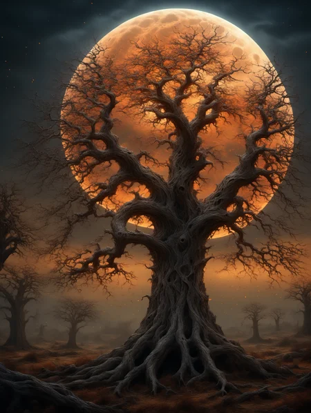 BJ_Full_Moon,outdoors,sky,tree,no_humans,moon,scenery,fantasy,bare_tree,
photo,8k,intricate,highly detailed,majestic,digital photography,(masterpiece, sidelighting, finely detailed beautiful eyes:1.2),hdr,realistic,high definition,
<lora:Full_Moon(7560):0.3>,<lora:SDXL_Alien_garbage:0.7>,