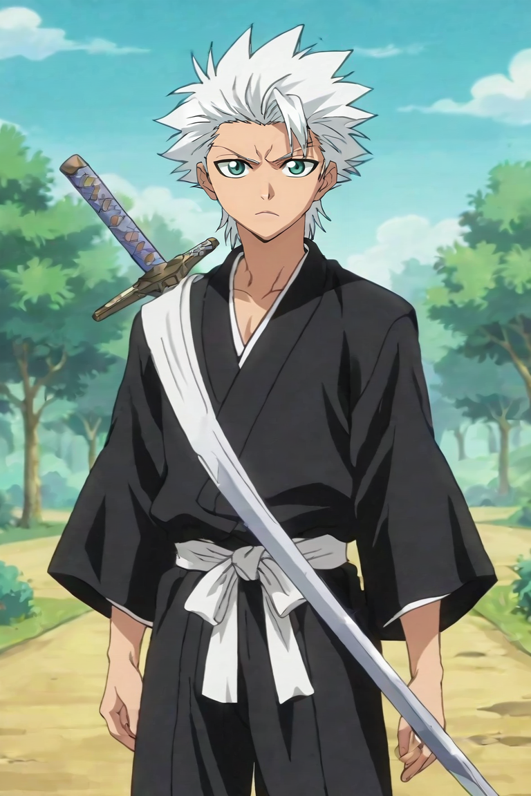 score_9, score_8_up, score_7_up, score_6_up, score_5_up, score_4_up, BREAK source_anime, anime screencap, anime coloring, official style, looking at viewer, , , 1boy, solo, male focus, <lora:toushirou_hitsugaya_pony:0.78>, toushirou_hitsugaya, , japanese clothes, sword, haori, , The Valley of the Lost, , <lora:sdxl_lightning_8step_lora:1>