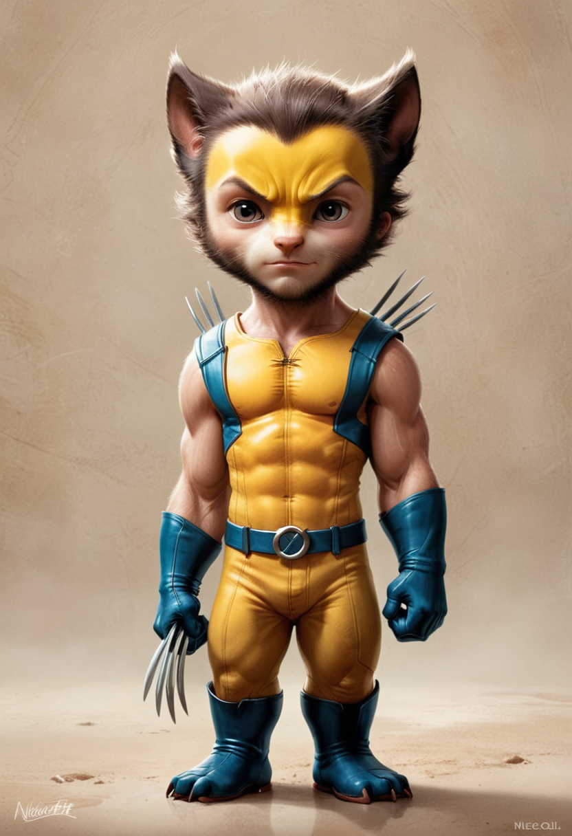 <lora:RMSDXL_Creative:2.5> render style, Wolverine (by Nicoletta Ceccoli:1.2), dreamworks animation, natural lighting, adorable disney and pixar design, flat colors, 4k, modern disney dreamworks style, professional, award-winning <lora:RMSDXL_Creative:2.5>