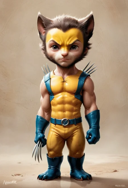 <lora:RMSDXL_Creative:2.5> render style, Wolverine (by Nicoletta Ceccoli:1.2), dreamworks animation, natural lighting, adorable disney and pixar design, flat colors, 4k, modern disney dreamworks style, professional, award-winning <lora:RMSDXL_Creative:2.5>