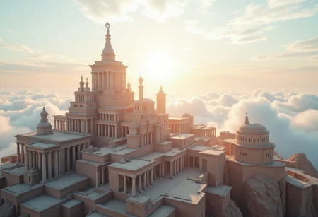 the most realistic, photorealistic photo ever taken [(an ancient greek mythological city:1.5) in the clouds,a dream world shifting landscapes, and ethereal creatures, Captured with a Hasselblad X2D 100C and an 80mm f/1.9 lens, hyper-realistic textures, soft studio lighting, elegant shadows, styled for a Vogue beauty editorial, incredible realism, creamy bokeh, ultra-detailed textures, perfect lighting],
