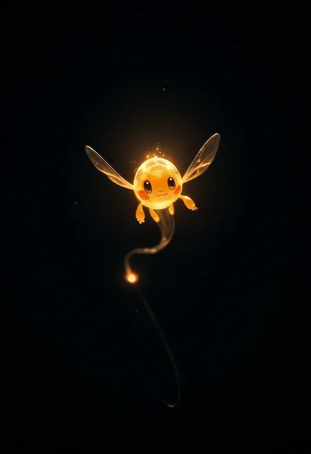 score_9, score_8_up, score_7_up, CINE, solo, looking at viewer, smile, simple background, closed mouth, full body, see-through, pokemon (creature), no humans, glowing, black background, floating,
dof, depth of field, realistic, blurry background,
<lora:CINE-000008:0.8>