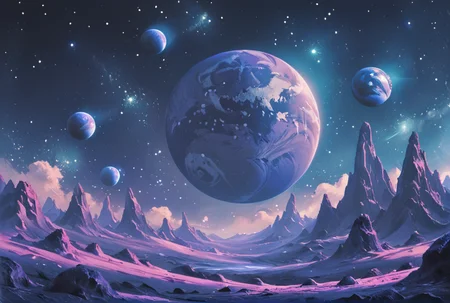 score_9.score_8_up,score_7_up,
<lora:space_backround-pony-8:0.6>,
space_backround,
, scenery, no humans, star (sky), sky, outdoors, starry sky,purple theme,alien planet,on planet