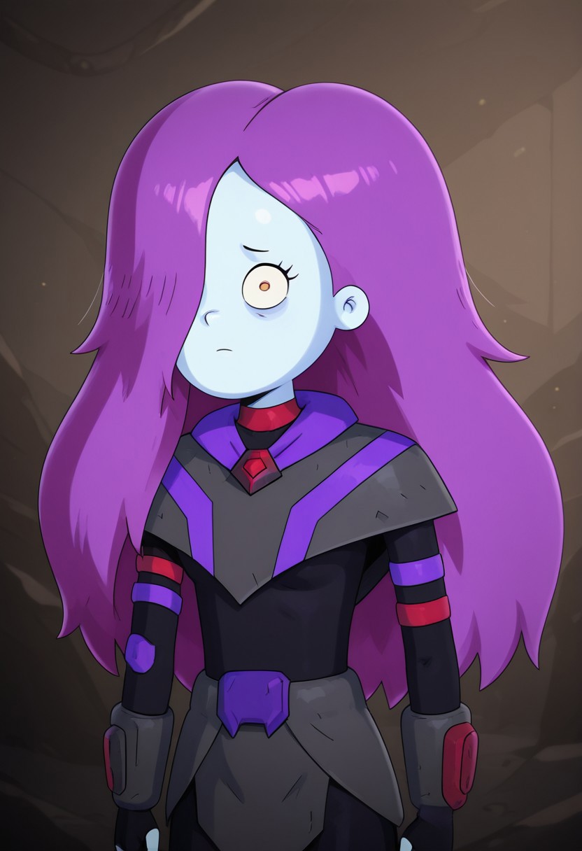 (AshGraven/finalspace), 1girl, purple hair