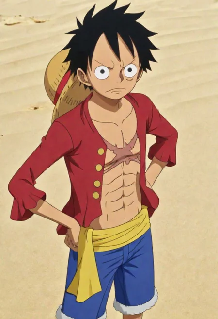 Monkey Di Luffy ( Serious:1.0)  in the beach