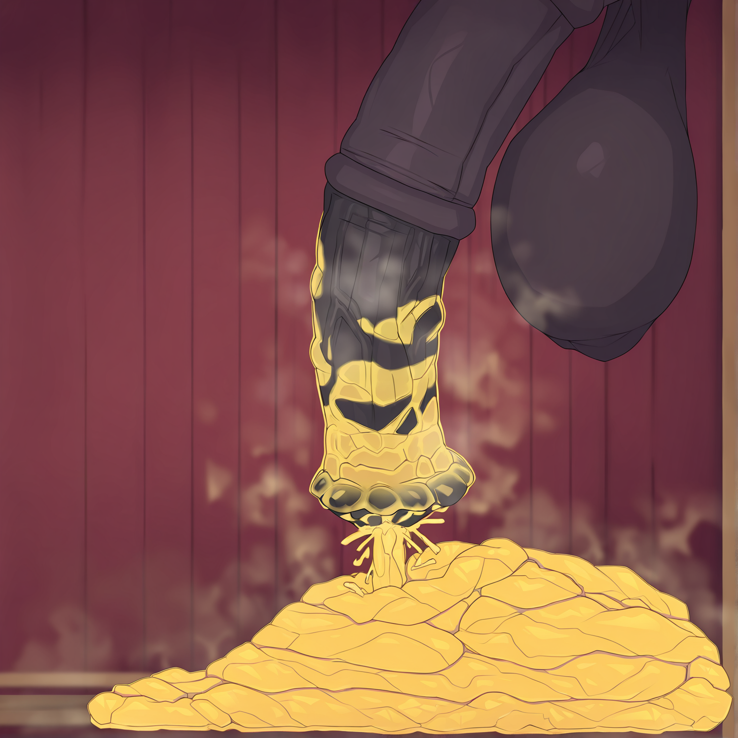 nanokindred, <lora:Cum_Log_Noob:1> cum log, yellow cum, horse, equine penis, smegma, barn, flies for smell, musk, very thick cum,, masterpiece, best quality, newest, absurdres, highres, very aesthetic,