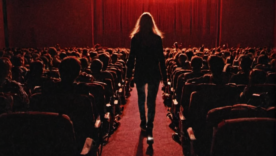 <lora:Roger_Deakins_Cinematography_XL:1>, Shoegaze, auditorium,, movie still, Action Genre