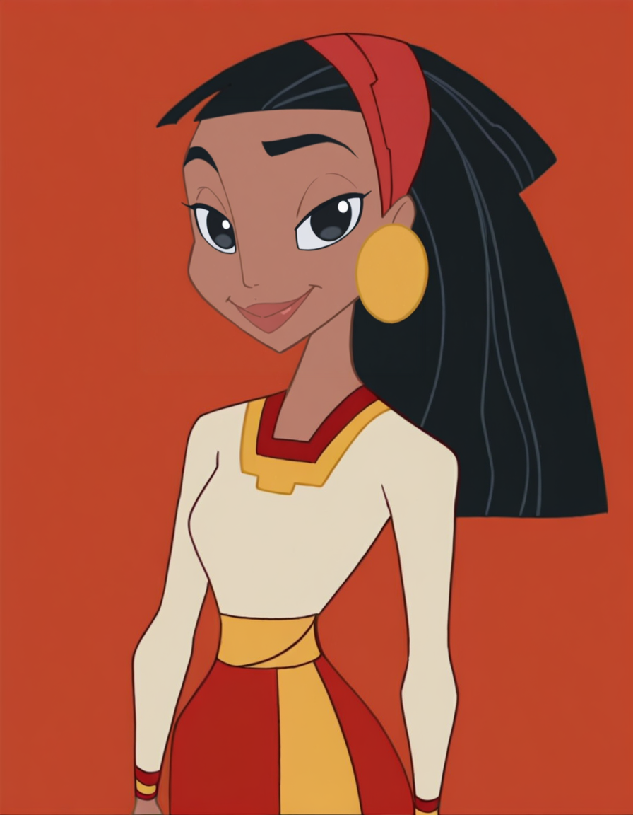 <lora:MalinaIllustrious1.0JLFO:1> malina, black hair, dark skin, jewelry, earrings, long hair, 1girl, black eyes, hairband, solo, white shirt, skirt, shirt, looking at viewer, smile, upper body, portrait, simple background,