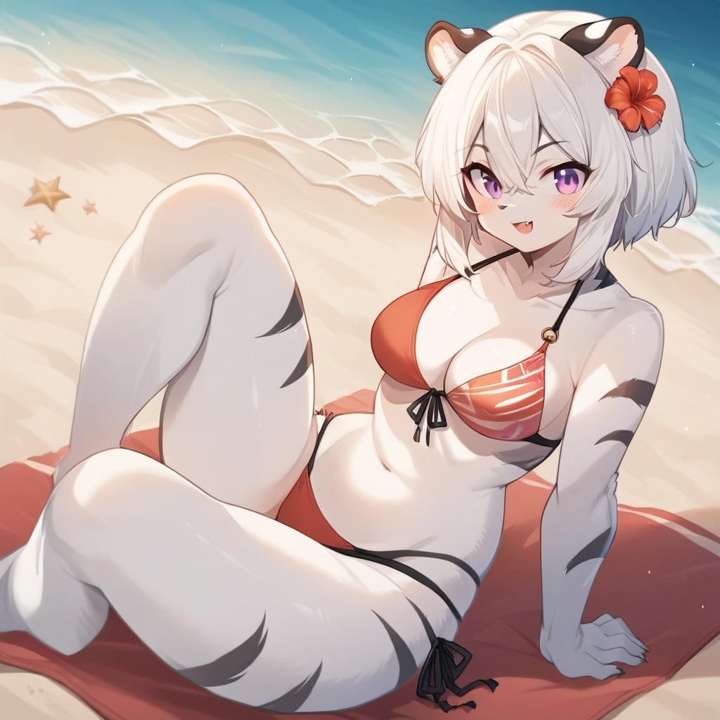 l3i_ph3, bikini, on beach