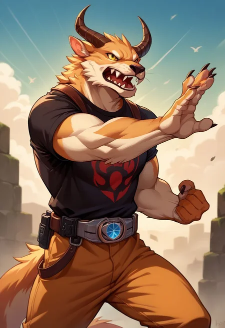score_9, score_8 score_7, source_furry,
henshin pose, rider belt