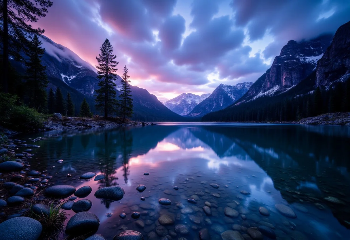 photograph, landscape of a Hallstatt, at Twilight, humor, dreamlike and atmospheric landscapes, dark fantasy art, RAW photo, detailmaximizer, midjourneyv6.1, aidmaglow