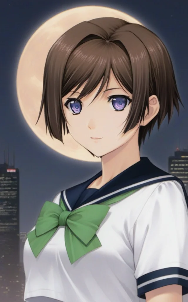 score_9, score_8_up, score_7_up, science fiction, future scene ,
at imperial tokyo, building, night, moon, portrait,
1girl, solo,
<lora:te04XLP_teito_yui-000007:1>,teito_yui,
green bow,
sailor uniform, pleated skirt
