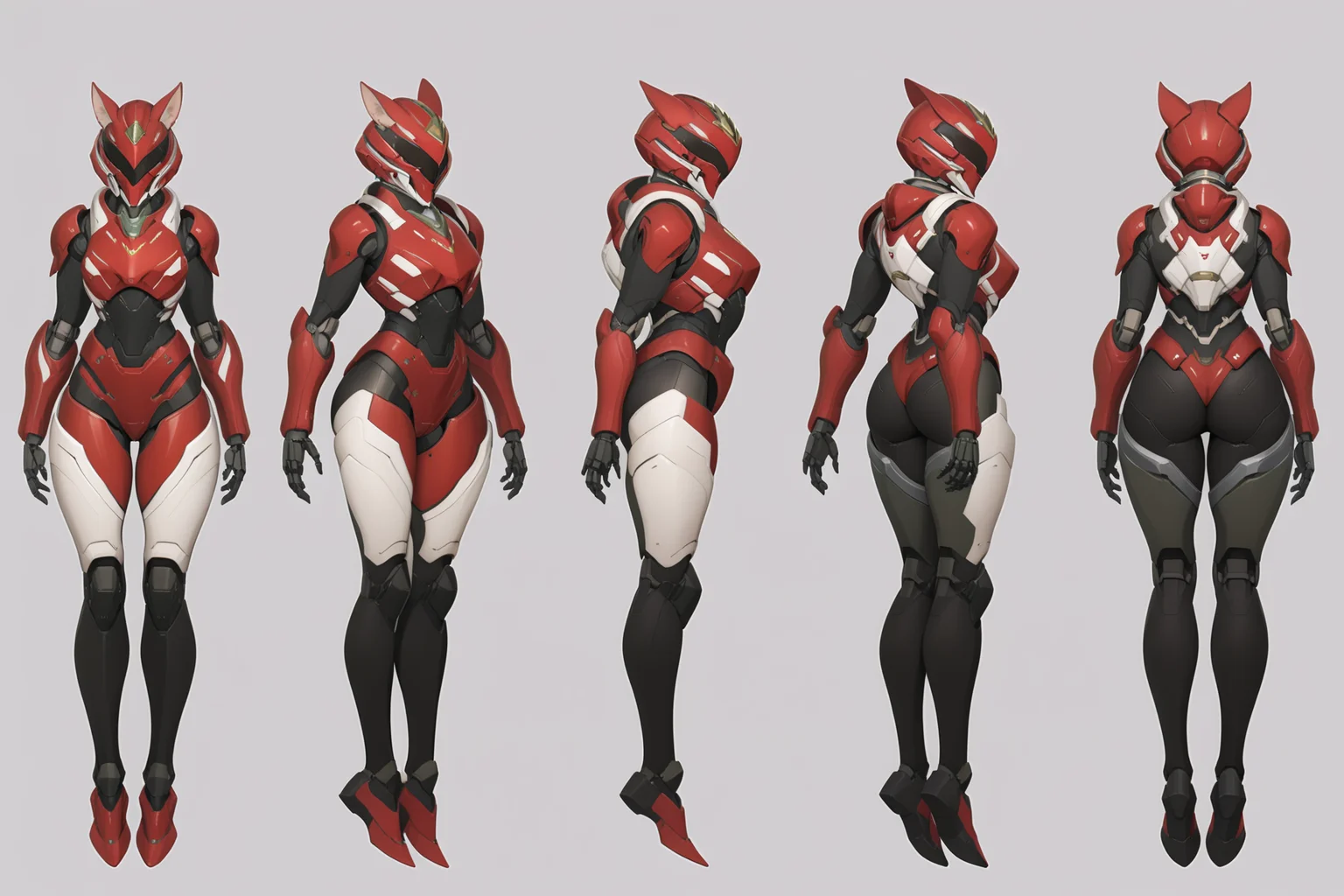 (GENERAL:0), mecha, robot, masterpiece, best quality, very aesthetic, absurdres, solo, standing,
(VIEWS:0), full body character turnaround of mecha,
Multiple views of the same mecha, (simple background, white background:1.2), multiple views, side view, back view, front view,
sunglasses, goggles,
mask, helmet,
Tasmanian Pademelon\(animals\)ï¼
Bio Booster Armor Guyver,
plate armor, power suit, alien,
android, cybersuit, upper armor, mechanical arms, machinery, prosthesis,
(bodyshape:0), Full-figured body,
(clothing:0), (Flared mini dress in a bold floral print:0.6),
(red
devil theme character design:1.1),
<lora:MechTurnXLRemix_v1:.75>
<lora:MechTurnXL_v1:.25>
<lora:ClothTurnXLRemix_v1-000004:.25>
<lora:ClothTurnXL_v1-000004:0.25>
<lora:CharTurnXL_v2:0.25>
<lora:xl_more_art-full_v1:.25>,
<lora:Alphonse Mucha Style:.1>, Alphonse Mucha Style page
<lora:å½é£æç»SDXL:.1>