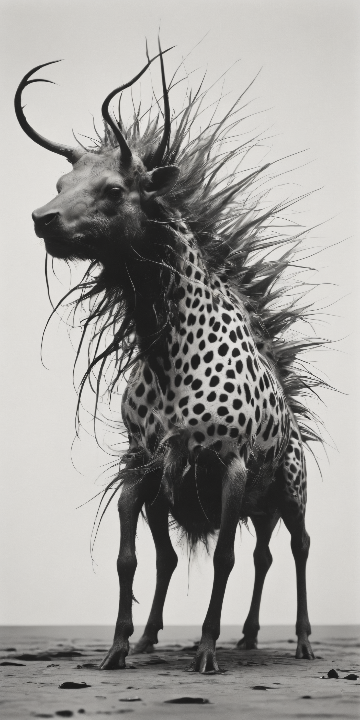 exotic and surrealistic  zoology photography, Christopher Wool, Alex Howitt, Hans Hartung, <lora:Sinozick:1>
