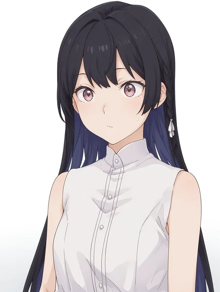 <lora:SDXL_kindred_spirits_on_the_roof__OkujÅ_no_Yurirei-san__å±ä¸ã®ç¾å:1> kd_vnstyle
<lora:Tinasha_-_Unnamed_Memory:0.6> tinasha, black hair, colored inner hair, blue inner hair,
white dress, sleeveless,
1girl,solo,
masterpiece,best quality,amazing quality,