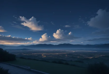 score_9, score_8_up, score_7_up, highly detailed, intricate detail, modern architecture, at night, cloud, hills, cloudy sky, night, high contrast, landscape, europe, source_cartoon, source_anime,
<lora:sc3nery:0.7>
