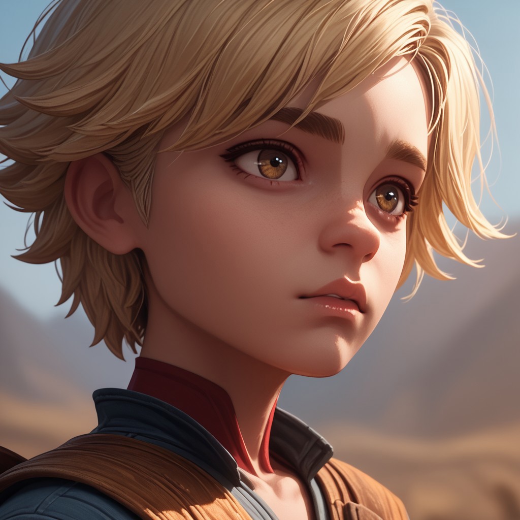 score_9, score_8_up, score_7_up, score_6_up, score_5_up, score_4_up, 1girl, OmegBa, short hair, blond hair, portrait