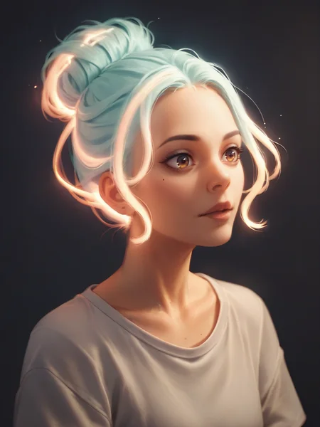 score_9, score_8_up, score_7_up, score_6_up, score_5_up, score_4_up, 1girl, <lora:l1ghtp41ntXLP:0.77> l1ghtp41nt, portrait, neons, light, long exposure, glowing, illumination, glowing hair,