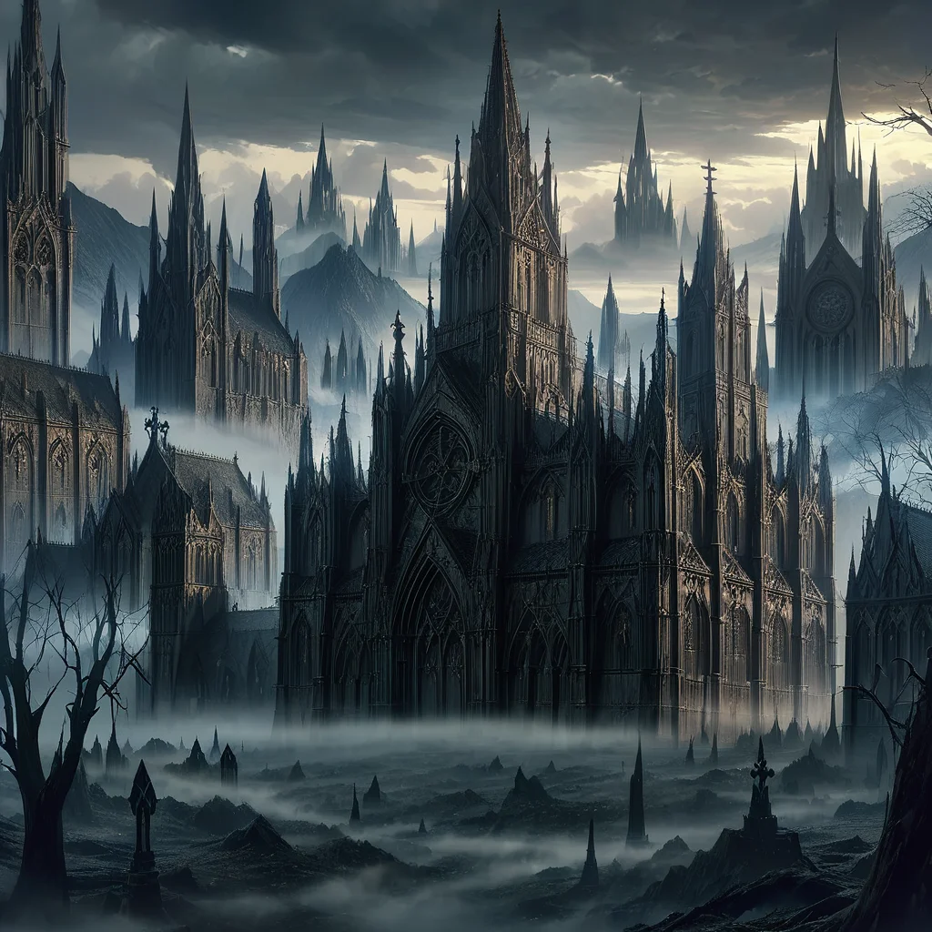 masterpiece,high resolution,detailed,
gothicstyle, scenery, cloud, tower, castle, cloudy sky, sky, outdoors, tree, no humans, fog, bare tree, church, building, fantasy
, <lora:Ghotic_haunted_world:0.8>