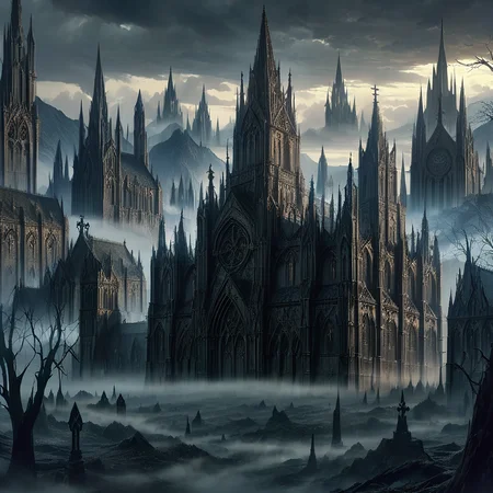 masterpiece,high resolution,detailed,
gothicstyle, scenery, cloud, tower, castle, cloudy sky, sky, outdoors, tree, no humans, fog, bare tree, church, building, fantasy
, <lora:Ghotic_haunted_world:0.8>
