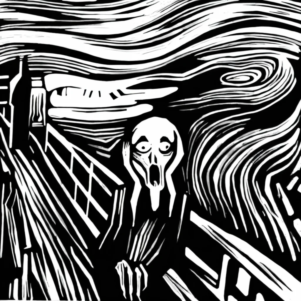 drawix7 image of a Munch scream <lora:drawix7:1>