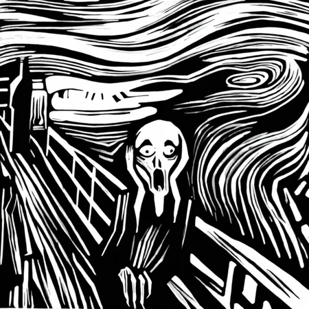 drawix7 image of a Munch scream <lora:drawix7:1>