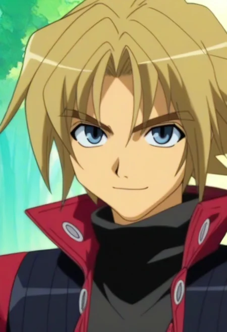 ((masterpiece)), ((best quality)), ((ultra-detailed)), ((absurdres)), score_9_up, score_8_up, score_7_up,
HD, top quality, best quality, amazing quality, High-quality illustrations, anime screencap, source_anime, best aesthetic, perfect proportions, perfect eyes, 1boy, 1male, solo boy, solo male, male focus, solo male focus, Anime, boy, male anime character, anime boy, handsome, cute, charming, sexy, good-looking, Coud Van Giruet, blonde-brown hair, split bangs, dark blue eyes, black turtleneck shirt, red jacket, open jacket, ((face only shot, head only shot)), ((forest, trees, yellow sky)), ((happy, smirk, fierce expression)), easynegative, updn, Expressiveh, masterpiece, best quality, very aesthetic, absurdres