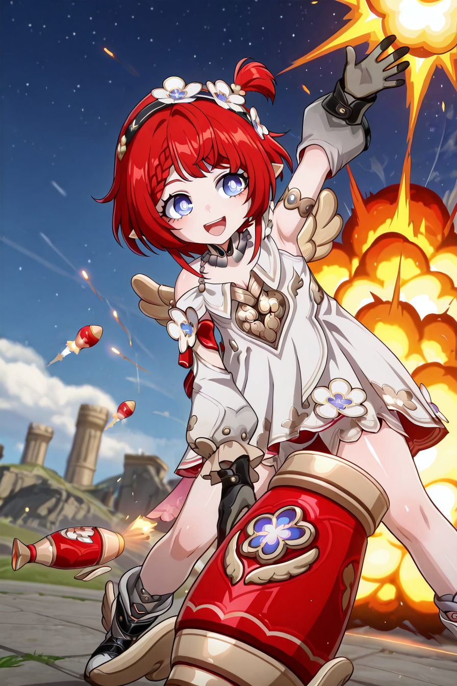 detailed background, shiny skin, posing,
<lora:tribbie.il:1>
tribbie,
launcher, missile, flame, explosion,
