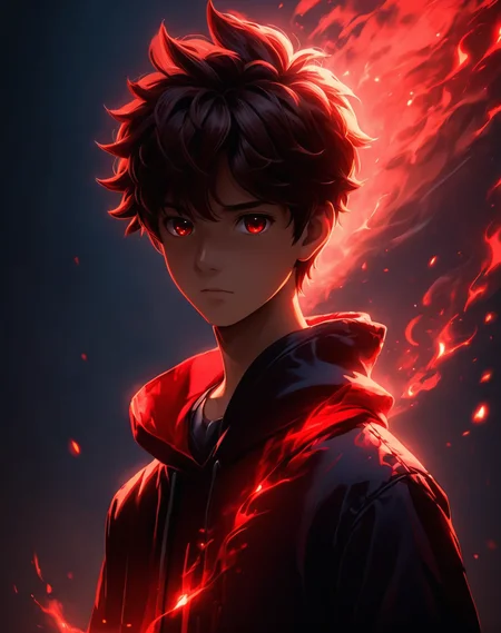 1boy <lora:Dark_Aura_XL_-_Filled_with_miasma:1> dark aura, red, (masterpiece), best quality, highres, 4k, 8k, amazing quality, amazing shading, soft lighting
