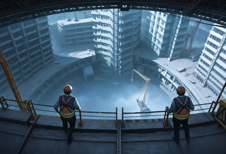 <lora:Layout1_IL:1>, layout1, masterpiece, best quality, amazing quality, very aesthetic, absurdres, newest, construction_site, industrial_crane, worker_in_vest, scaffold_towers, realistic_lighting, concrete_walls, machinery_detail, cinematic_industrial_scene, dust_particles, engineering_operation