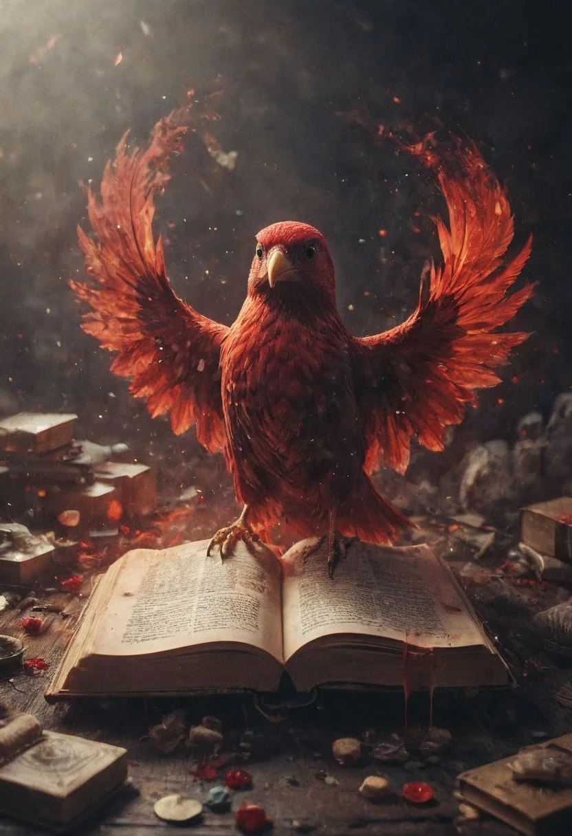 A detailed dramatic illustration of the book , with red color dark magic splash, dark ghotic, 3D Vector Art, fantasy art, watercolor effect, bokeh, Adobe Illustrator, hand-drawn, digital art, bird's eye view, isometric style, retro aesthetic, focused on the character, 4K resolution, photorealistic rendering, using cinema 4D
Wide range of colors., Dramatic,Dynamic,Cinematic,Sharp details
Insane quality. Insane resolution. Insane details. Masterpiece. 32k resolution.
<lora:add-detail-xl:0.95> <lora:dvr-lnds-sdxl:0.3> dvr-lnds-sdxl <lora:MJ52:0.25> <lora:ral-apoctvisn-sdxl:0.3> ral-apoctvisn <lora:zavy-cntrst-sdxl:0.35> dark, chiaroscuro, low-key <lora:zavy-rmlght-sdxl:0.41> zavy-rmlght <lora:SDXLFaeTastic2400:0.225>