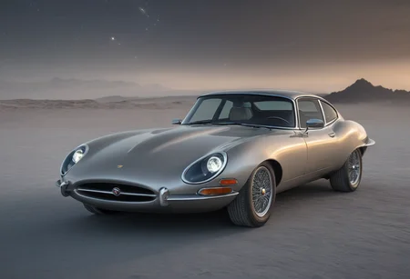 ethereal fantasy concept art of  jaguar e - type,<lora:CHV-Zoom:1>,Cornelisz Hendriksz Vroom vehicle,car,phantom [1],apex predator [2], . magnificent, celestial, ethereal, painterly, epic, majestic, magical, fantasy art, cover art, dreamy