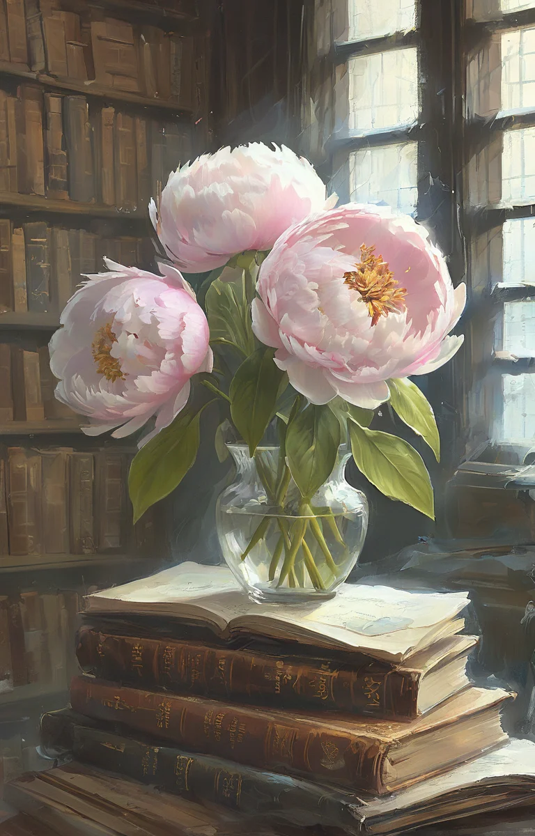 masterpiece,best quality,<lora:tbh44-sdxl:0.9>,illustration, decaying peonies