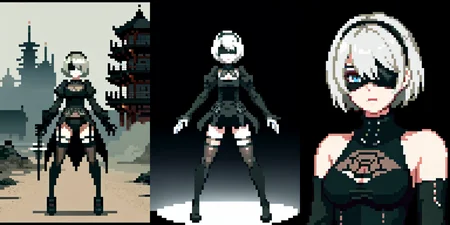 (otherworldly), highly insanely detailed, masterpiece, top quality, best quality, highres, 4k, 8k, RAW photo, (very aesthetic, beautiful and aesthetic), Cyborg,
__lazy-wildcards/cosplay-char/Nier/2b/prompts__,
<lora:Cyborg-models-542854:0.5>,
(1girl, solo:1.6),
BREAK
__lazy-wildcards/dataset/background__, (fantasy world)âââ