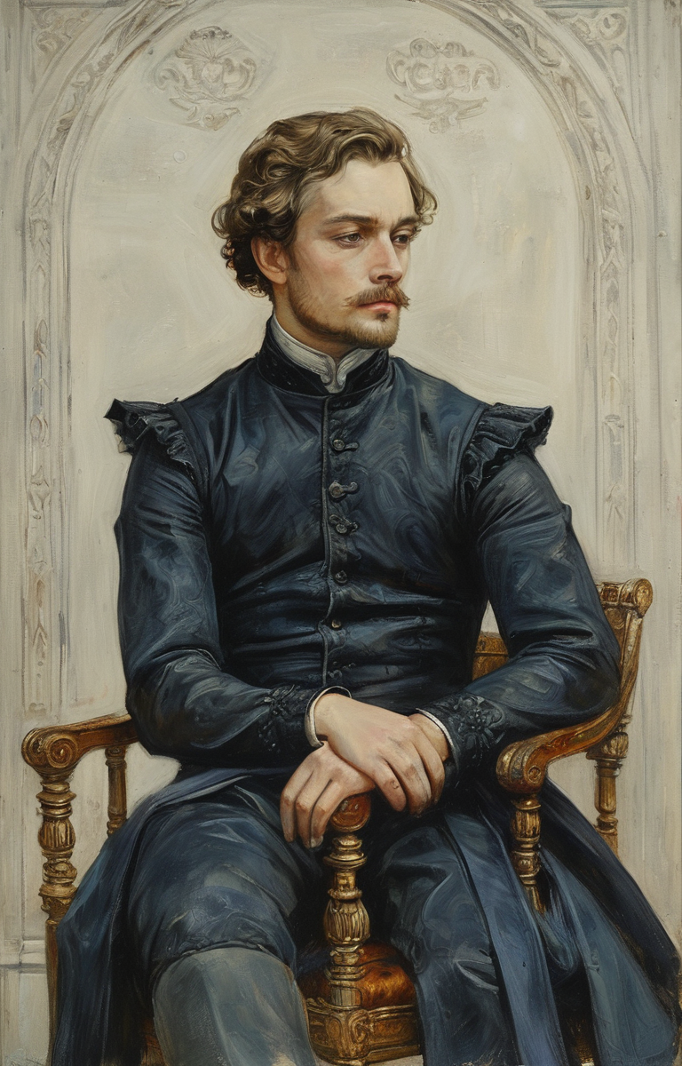masterpiece,best quality,<lora:tbh379-sdxl:0.6>,illustration,style of jeanne du Maurier
 portrait of noble man