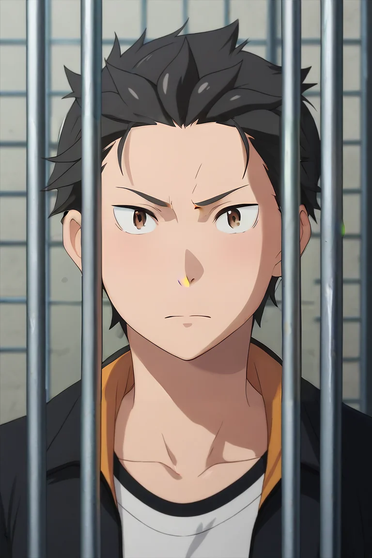 score_9, score_8_up, score_7_up, source_anime, (photorealistic:0.6), , , , 1boy, solo, male focus, <lora:subaru_natsuki_pony:0.84>, subaru_natsuki, , , prison, , <lora:sdxl_lightning_8step_lora:1>