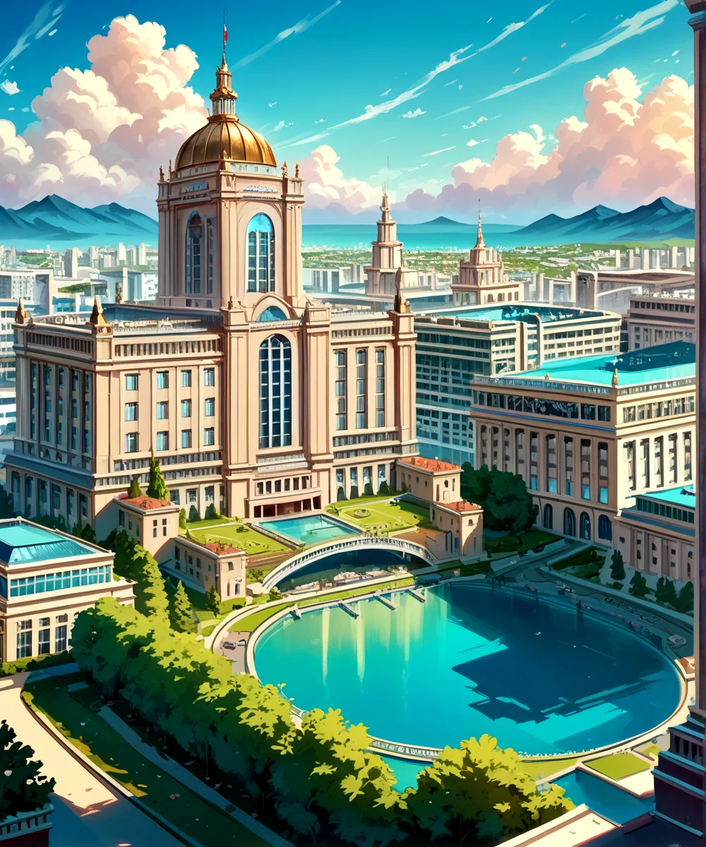 score_9, score_8_up, score_7_up,
<lora:Authoritarian_Architecture_(Architecture)_(Pony)_(AD):0.8> authoritarian, scenery, building, city, cityscape, architecture, monumental architecture,
8K, In'ei, chiaroscuro, soft natural volumetric cinematic perfect light, perfect depth of field shot, ray tracing, photometry, beautiful, subsurface scattering, idealized modern city, wide beautiful boulevards, busy city center, parks and manicured lawn areas, large parks, plazas, skyscrapers, hyper detailed, art by Thomas Kinkade, detailed background, detailed photographic fluffy anime clouds, Unreal Engine, CGI render, absurdly detailed, modern era photograph, masterclass oil painting,
BREAK zPDXL, zPDXLxxx, <lora:wowifierXL:0.2> art by mooncryptowow <lora:sdxl_lightning_8step_lora:0.4> <lora:detailed_notrigger:0.5>