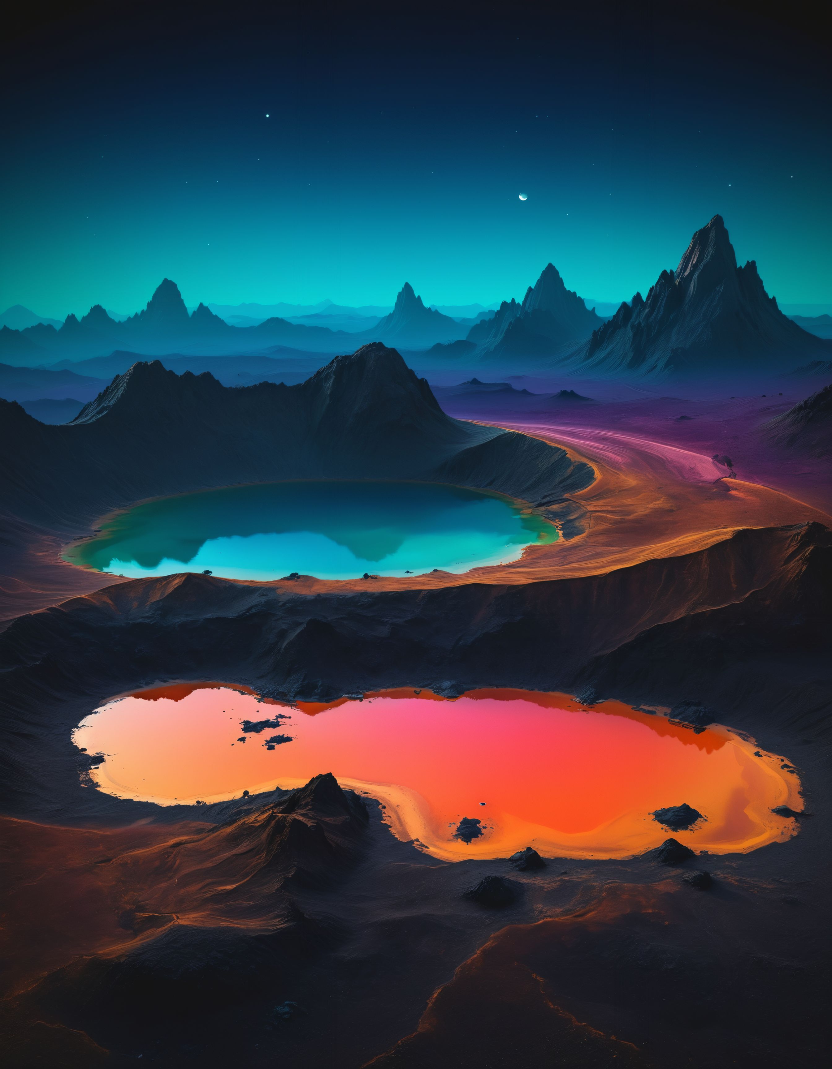 an otherworldly landscape in the style of surreal gradient art
<lora:xl_more_art-full_v1:0.5> <lora:- SDXL - vanta-black_contrast_V3.0:0.4> <lora:SDXL_black_and_color_Sa_May:0.5> dark, black and color <lora:sss:0.7> sss