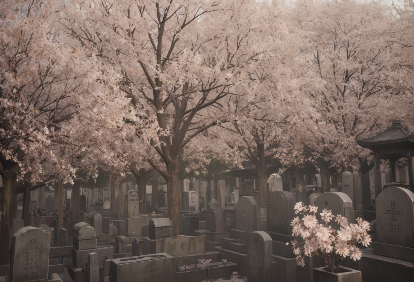 ,ruanyi1440,tombstone,cherry blossoms,<lora:1440 tombstone_v1_pony:1>, score_9,score_8_up,score_7_up,,8k,solo,,