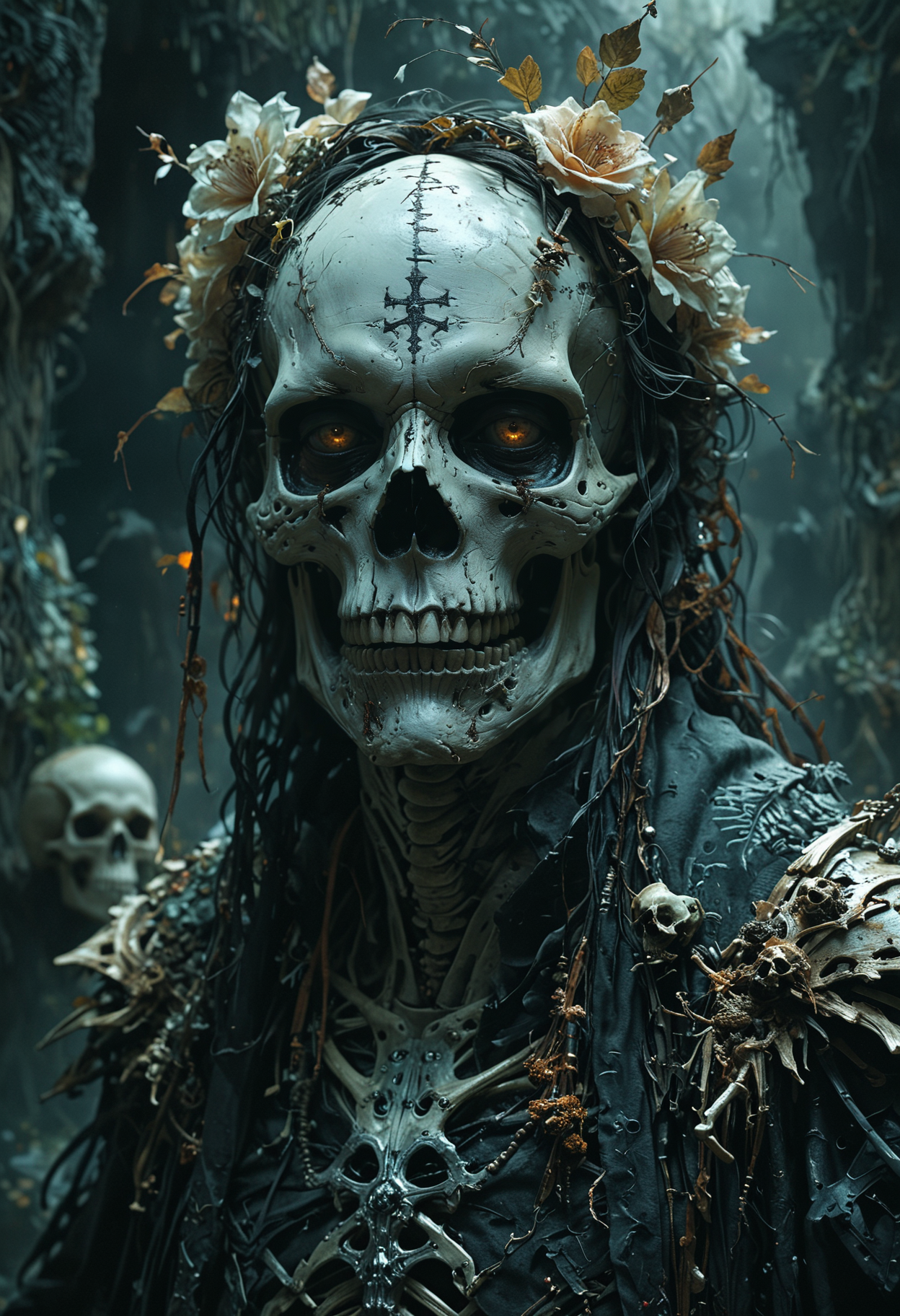 Kelemvor the Lord of the Dead, God of Death, Judge of the Damned, scary, highly detailed face, skeletons the background, aura of necromancy, full body, approaching perfection, dynamic, highly detailed, smooth, sharp focus, art by Carne Griffiths and Wadim Kashin, trending on artstation, sharp focus, intricate details, highly detailed, by greg rutkowski, mysterious, epic, cinematic  <lora:add-detail-xl:1> <lora:MJ52:0.5>