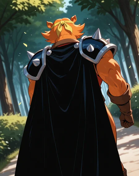 <lora:Captain_Sabretooth_(Dinosaucers)_(Illustrious)_(AD):1> Captain Sabretooth, muscular, Dinosaucers,
dutch angle, exterior, nature, back view, butt,
male focus, gradient coloring, solo, orange body, orange fur, cowboy shot, cape, bent leg, yellow head band, perfect proportions, black pauldrons,
BREAK very awe, aesthetically pleasing, masterpiece, best quality, amazing quality, very aesthetic, perfect depth of field shot, in'ei,
EZRealPONYXL, zPDXL, Smooth Quality, lazympos, IllustQualXL_Pos,