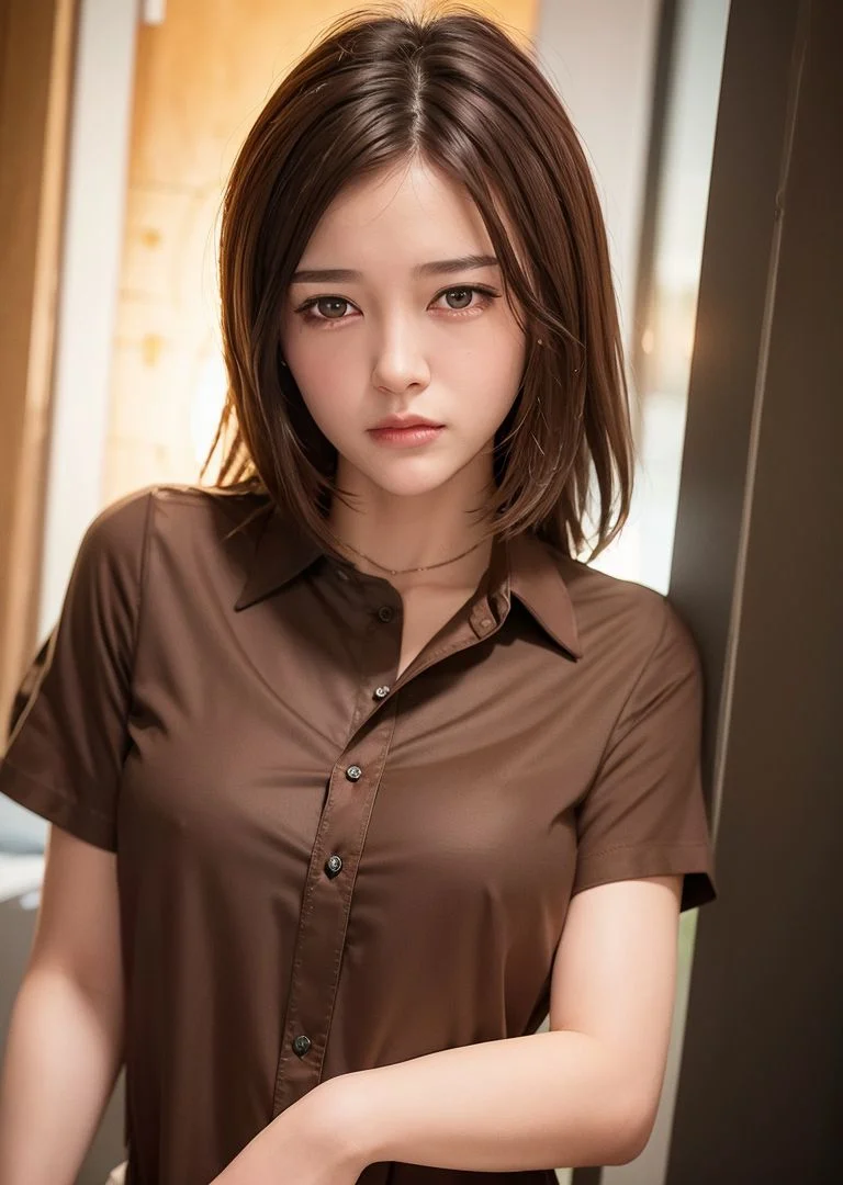 <lora:zyd232_ChineseGirl_v1.6:0.6>, (brown hair:1.5), (shirt:1.5), (dim:1.6), (dark night:1.5), alley, (half-closed eyes:0.8), (collared shirt:1.1), (photorealistic:1.4), (masterpiece:0.2), (best quality:1.0), (ultra highres:1.0), 8k, RAW photo, 1girl, detailed skin, looking at viewer,