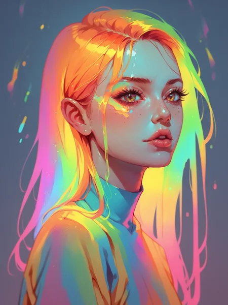 score_9, score_8_up, score_7_up, score_6_up, score_5_up, <lora:th3rm4lXLP:1> th3rm4l, solo, colorful, 1girl, thermal, orange, green, yellow, blue