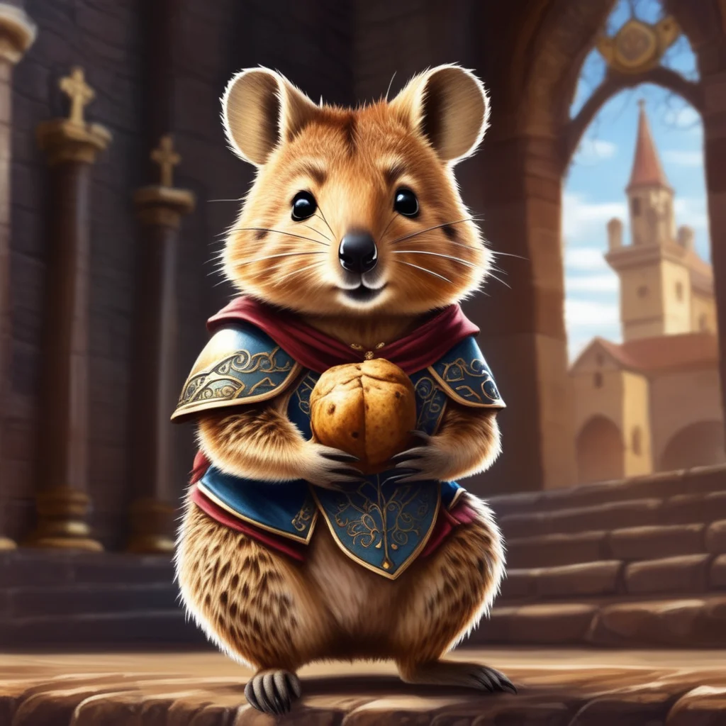 Renaissance style quoknon quokka, <lora:quokka_LoCon_XL:0.9> . Realistic, perspective, light and shadow, religious or mythological themes, highly detailed